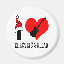 I Love Electric Guitar Design Fridge Magnets