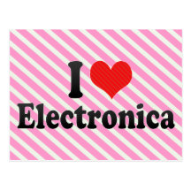 I Love Electronica Postcard
