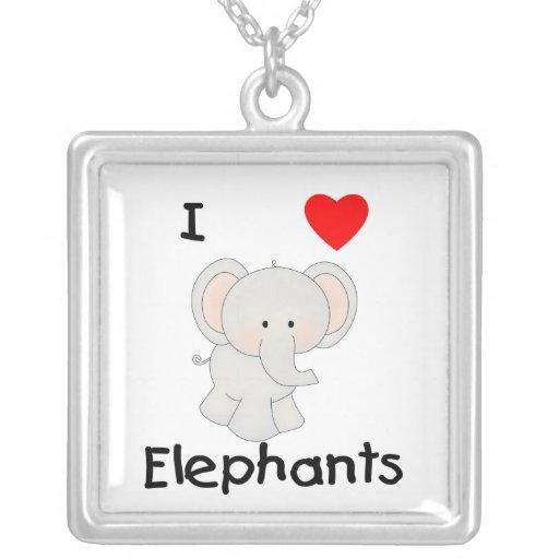 I Love Elephants (2) Necklaces