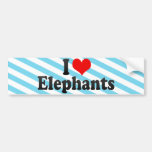I Love Elephants Bumper Sticker