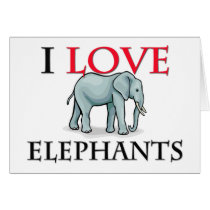 I Love Elephants cards