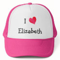 I Love Elizabeth hats
