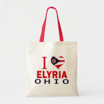I love Elyria, Ohio Tote Bags