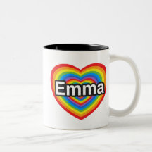 I love Emma. I love you Emma. Heart Mug