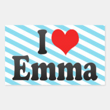 I love Emma Rectangular Stickers