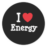 I love Energy heart custom personalized stickers