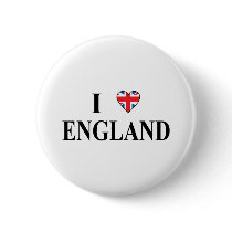 I Love England Button