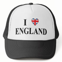 I Love England Trucker Hats