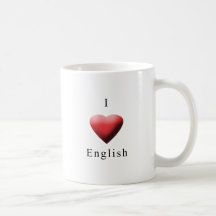 I Love English Mugs