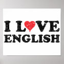 I Love English posters