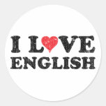 I Love English Sticker