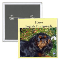 I love English Toy Spaniels 1 Buttons