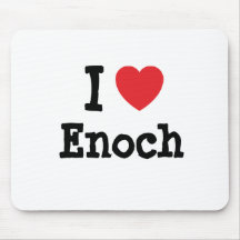 I love Enoch heart custom personalized Mouse Pad