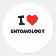 I love Entomology Round Sticker