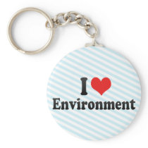 I Love Environment keychains