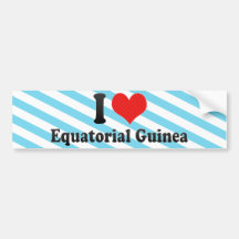 I Love Equatorial Guinea Bumper Stickers