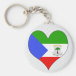 I Love Equatorial Guinea Keychains
