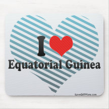 I Love Equatorial Guinea Mouse Pads