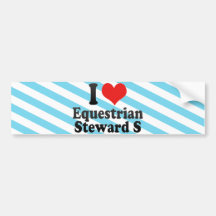 I Love Equestrian Steward S Bumper Sticker