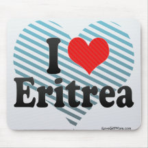 I Love Eritrea Mouse Pads