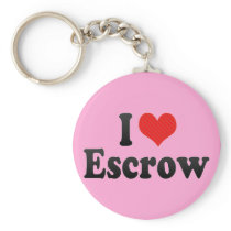 I Love Escrow Key Chain