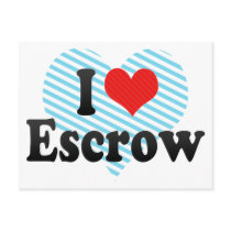 I Love Escrow Postcard