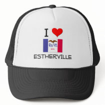 I Love ESTHERVILLE Iowa Trucker Hats