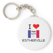 I Love ESTHERVILLE Iowa Keychains