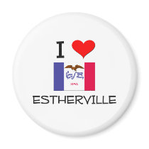 I Love ESTHERVILLE Iowa Magnet