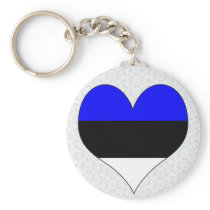 I Love Estonia Key Chain