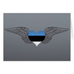 I Love Estonia -wings Greeting Card