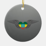 I Love Ethiopia -wings Christmas Tree Ornament
