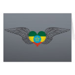 I Love Ethiopia -wings Greeting Cards