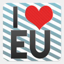I Love EU Stickers