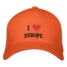 'I LOVE EUROPE' -- EMBROIDERED! BASEBALL CAP