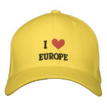 'I LOVE EUROPE' -- EMBROIDERED! embroidered hats