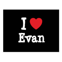 I love Evan heart T-Shirt Postcard