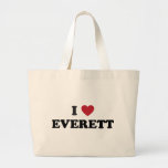 I Love Everett Washington Canvas Bags