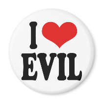 I Love Evil Refrigerator Magnets