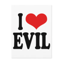 I Love Evil Postcards