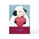 I Love Ewe Cute Valentine Sheep Cards
