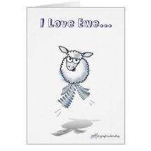 I Love Ewe wooly, wooly much! Card