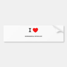 I Love EXPERIMENTAL PSYCHOLOGY Bumper Stickers