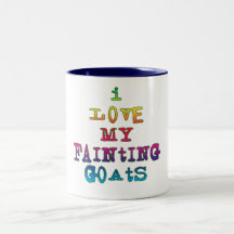 I Love Fainting Goats Coffee Mugs