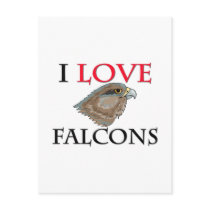 I Love Falcons Postcards