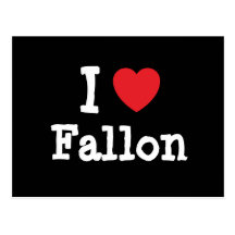 I love Fallon heart T-Shirt Post Cards