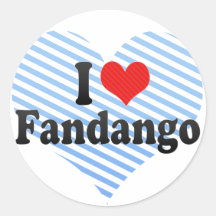 I Love Fandango Round Sticker