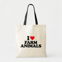 I LOVE FARM ANIMALS TOTE BAG
