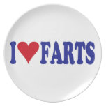 I Love Farts Dinner Plate