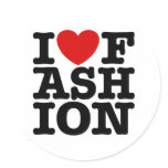 I Love Fashion Stickers